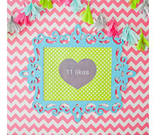 Insta Party Teen Tween Heart Likes Printable Poster Sign - 16" x 20"